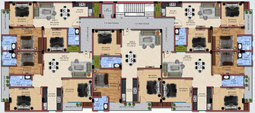 Floor Plan of HCS Skyraa in Chhattarpur, New Delhi - Image 402666