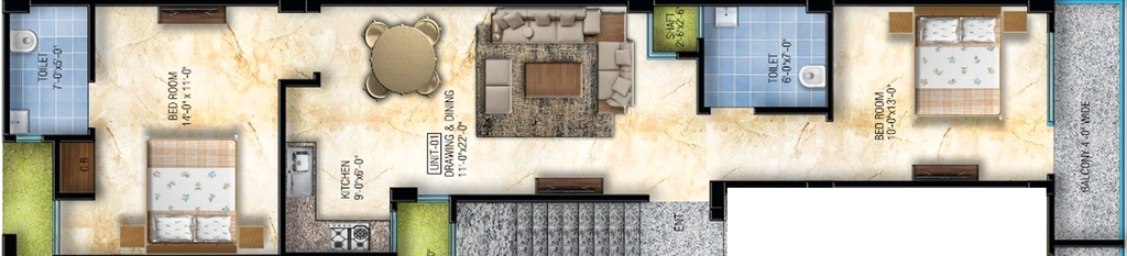 2 BHK Flat in HCS Greens in Chhattarpur, New Delhi - Image 917811