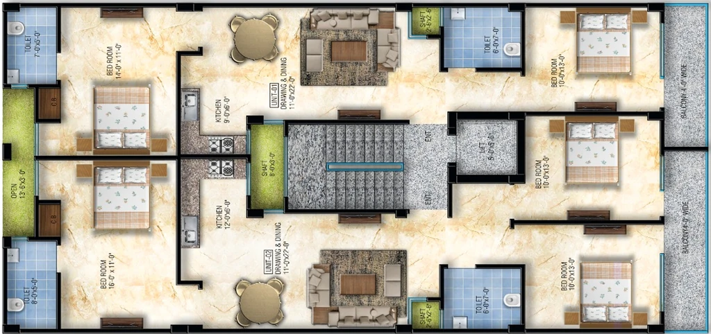 Floor Plan of HCS Greens in Chhattarpur, New Delhi - Image 402683
