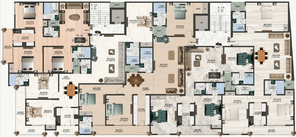 Floor Plan of HCS The Mist in Mandi, New Delhi - Image 402696