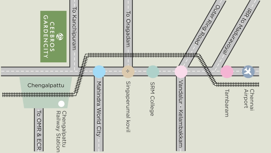 Location of Ceebros Garden City in Chengalpattu, Chennai - Image 402691