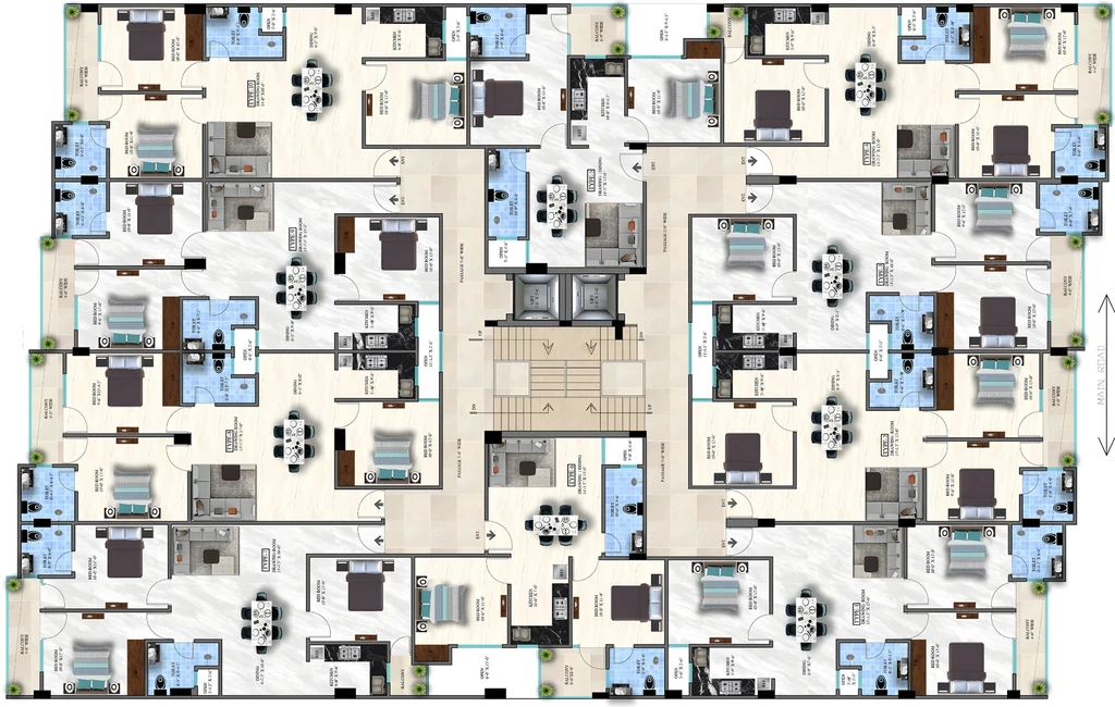 Floor Plan of HCS Skyrise in Jonapur, New Delhi - Image 402711