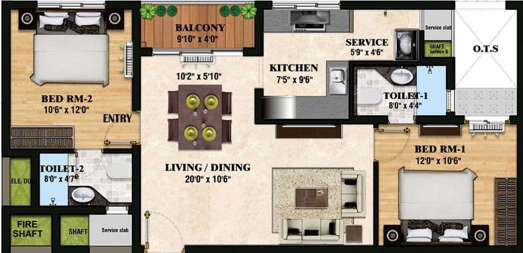 2 BHK Flat in Vencer Palatine in Valasaravakkam, Chennai - Image 917833