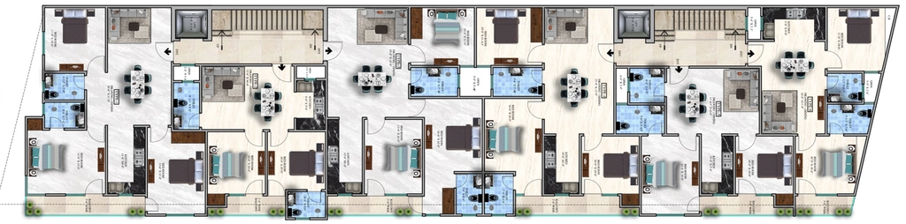 Floor Plan of HCS Meridian in Jonapur, New Delhi - Image 402739