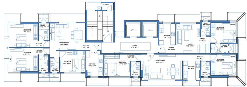 Floor Plan of Crest Link in Khar West, Mumbai - Image 403189