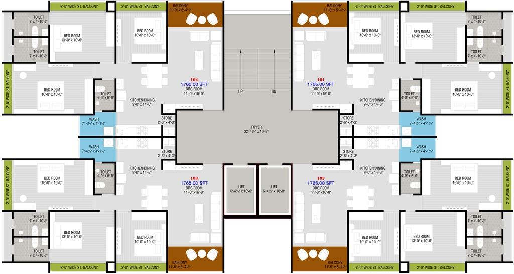 Floor Plan of Shree Aastha Avirat in South Bopal, Ahmedabad - Image 402785