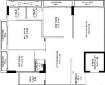 3 BHK Flat in Radhe Vrundavan Lake view in Chandlodiya, Ahmedabad - Image 917865
