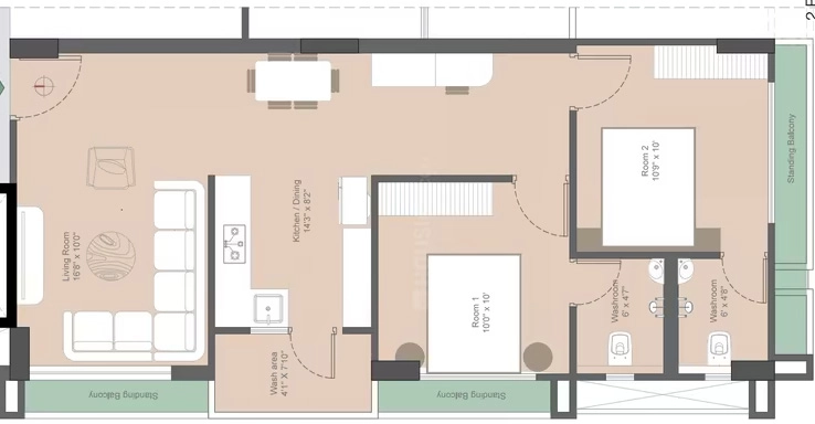 2 BHK Flat in Surya Icon in Shela, Ahmedabad - Image 917870