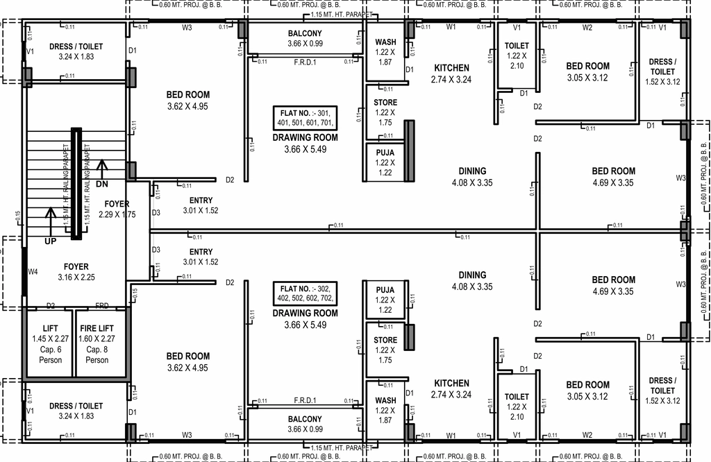 Floor Plan of Amit Swapneel Spiti in Naranpura, Ahmedabad - Image 402829