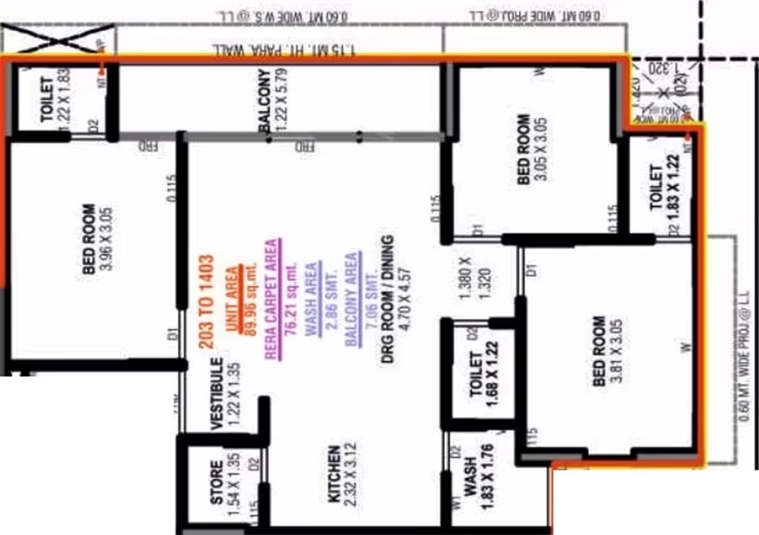 2 BHK Flat in Swastik Sahitya Paradise in Kathwada, Ahmedabad - Image 917880