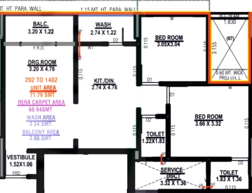 2 BHK Flat in Swastik Sahitya Paradise in Kathwada, Ahmedabad - Image 917881