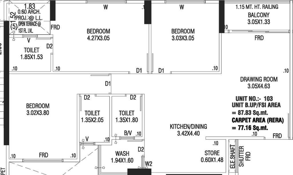 3 BHK Flat in Swastik Varmine in South Bopal, Ahmedabad - Image 917885