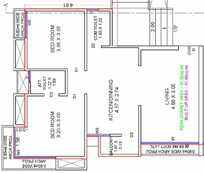 2 BHK Flat in Ramdev B K Heights in Kosad, Surat - Image 917935