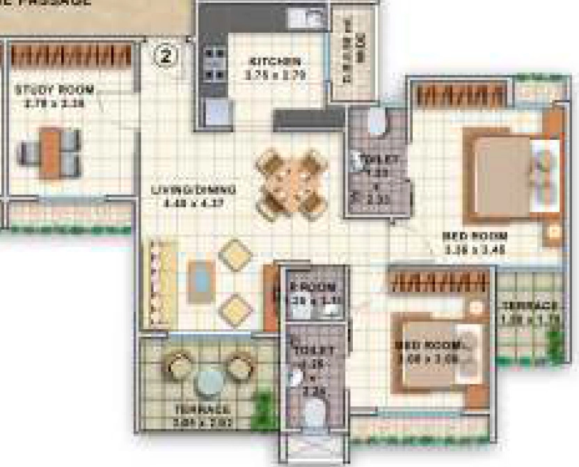 2 BHK Flat in Dheeraj Jade Residences in Wagholi, Pune - Image 918026