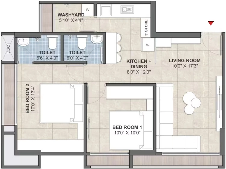 2 BHK Flat in Vatsal Northview in Ghuma, Ahmedabad - Image 917903