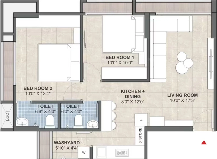 2 BHK Flat in Vatsal Northview in Ghuma, Ahmedabad - Image 917904
