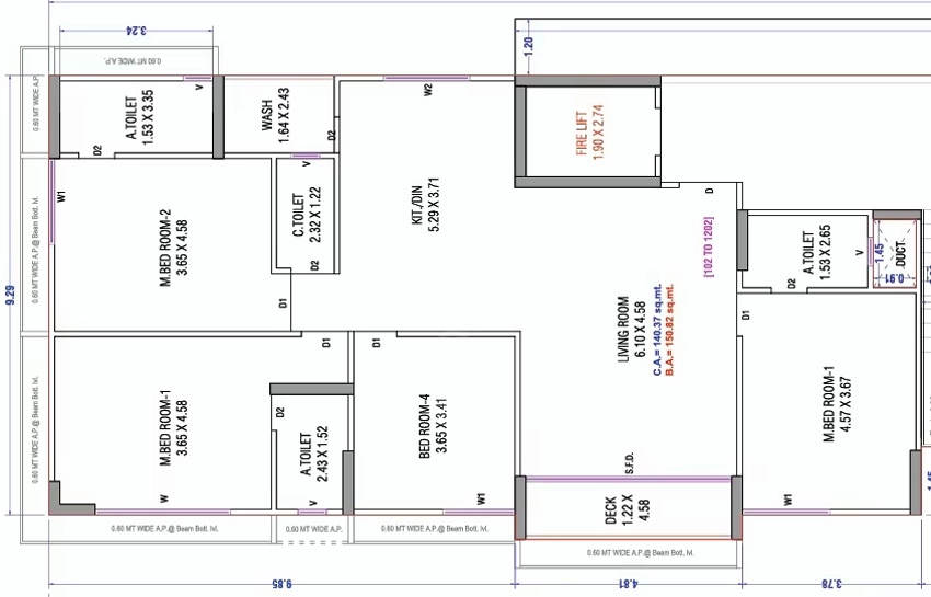4 BHK Flat in Vijay Silver Arise in Shakti Nagar, Surat - Image 921641
