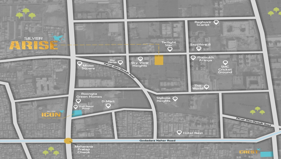 Location of Vijay Silver Arise - Image 411121
