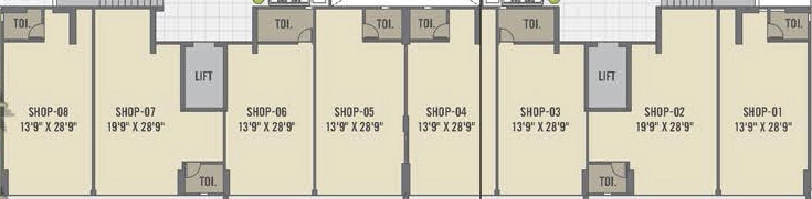 Floor Plan of Commercial Vibgyor Sculpture in Gota, Ahmedabad - Image 402933