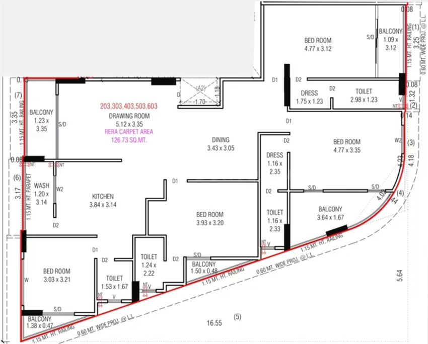 4 BHK Flat in Yashasvi Ekam in Paldi, Ahmedabad - Image 917910