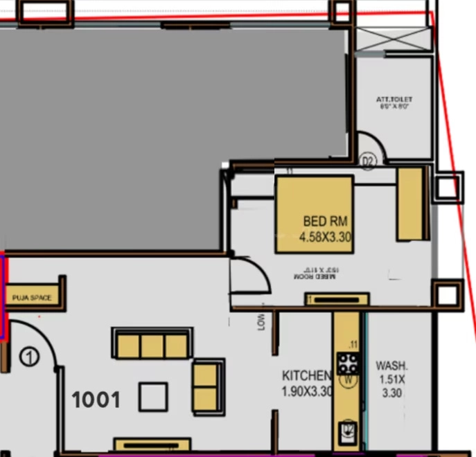 1 BHK Flat in Yashasvi Elegance in Paldi, Ahmedabad - Image 917915
