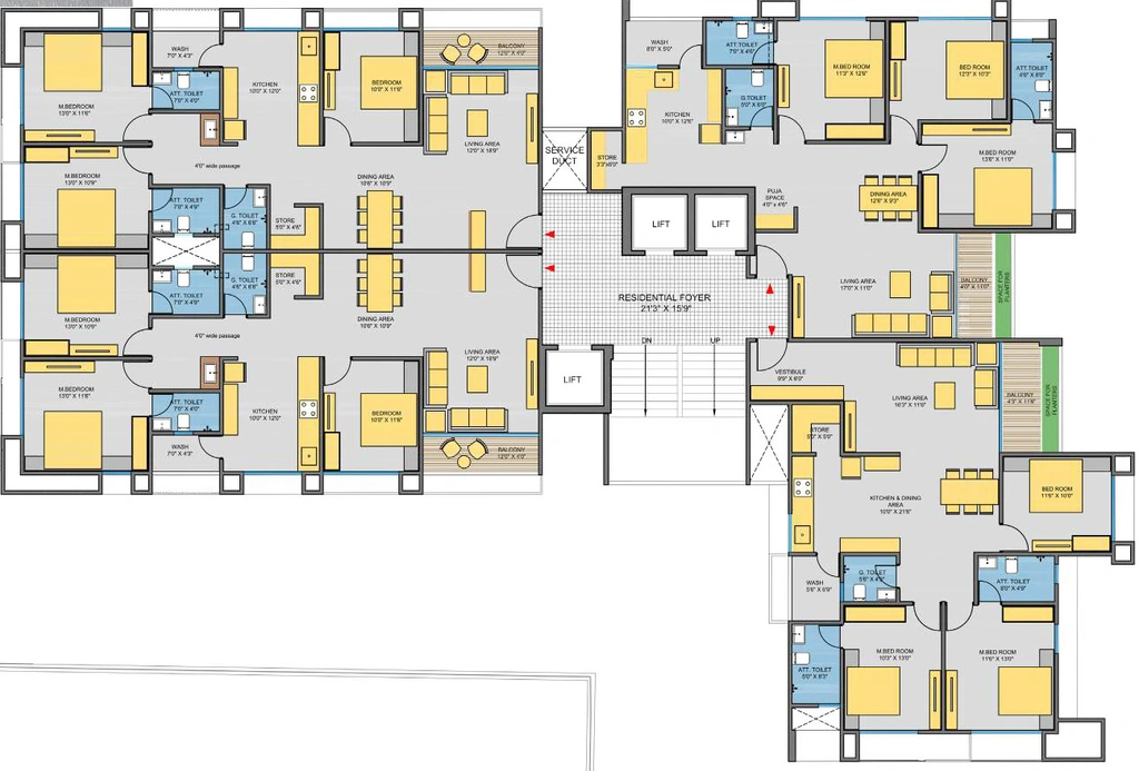 Floor Plan of Yashasvi Elegance in Paldi, Ahmedabad - Image 402949