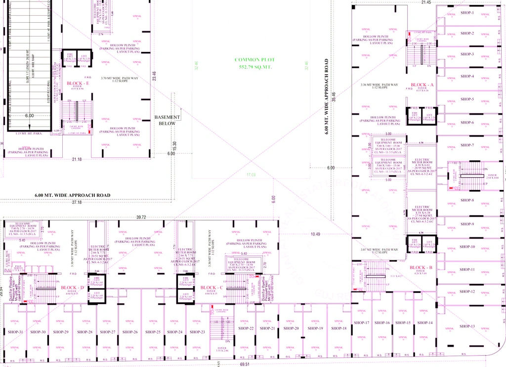 Floor Plan of Commercial Yashvi Family in Nana Chiloda, Ahmedabad - Image 402970