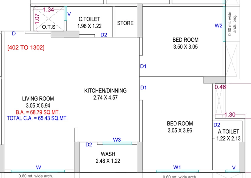 2 BHK Flat in Siddheshwar Bhagwat Desire in Mota Varachha, Surat - Image 921644