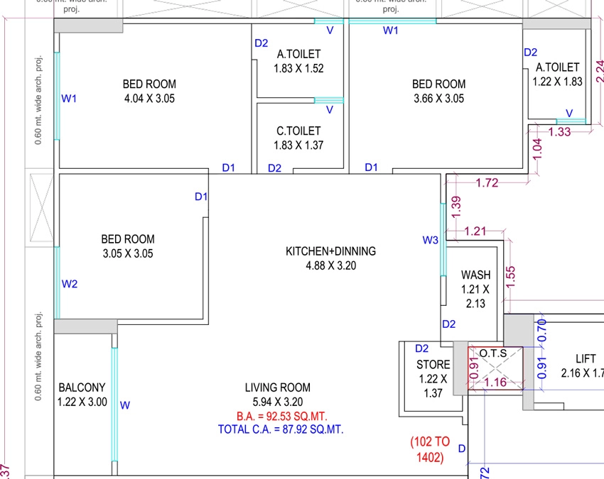 3 BHK Flat in Siddheshwar Bhagwat Desire in Mota Varachha, Surat - Image 921645