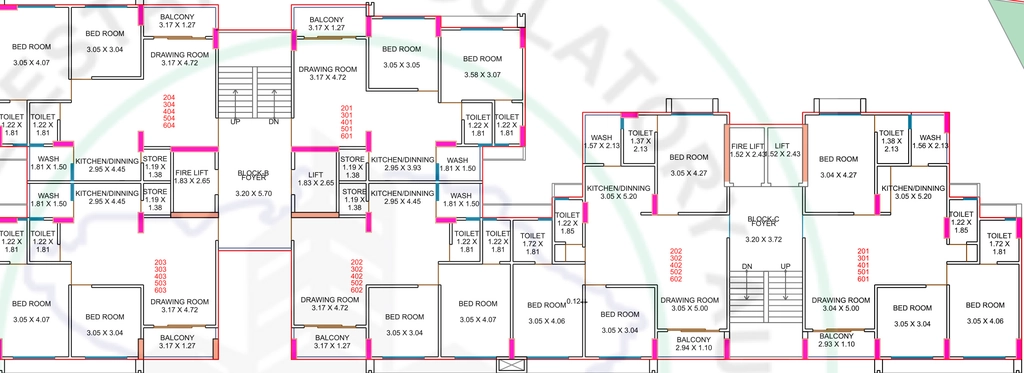 Floor Plan of Yogi Kens Residency in Saijpur Bogha, Ahmedabad - Image 402975
