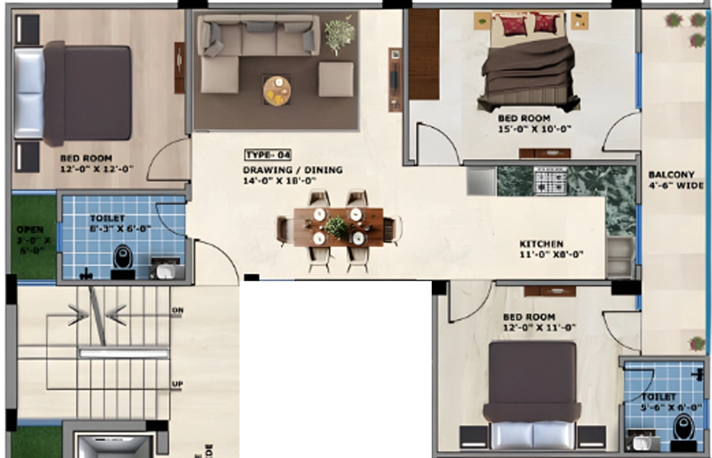 3 BHK Flat in HCS The Leaf in Mandi, New Delhi - Image 917930