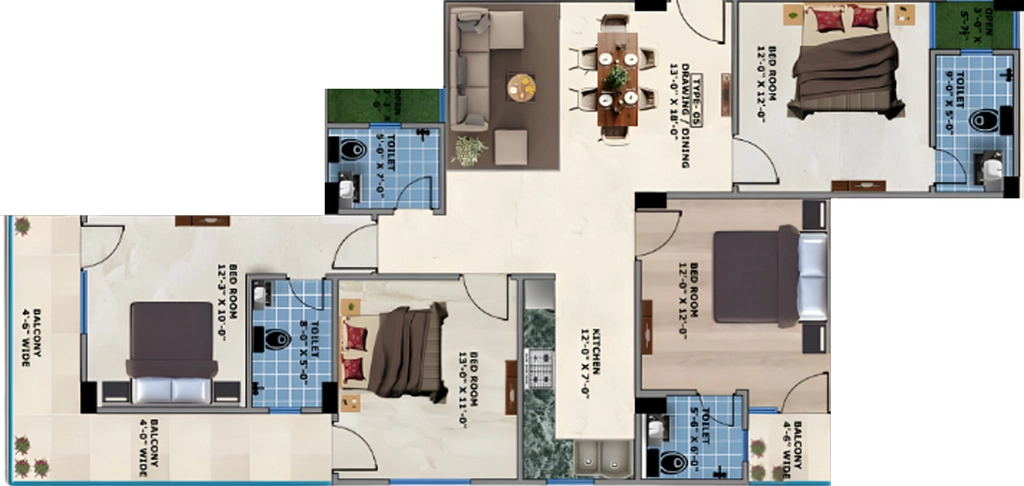 3 BHK Flat in HCS The Leaf in Mandi, New Delhi - Image 917931