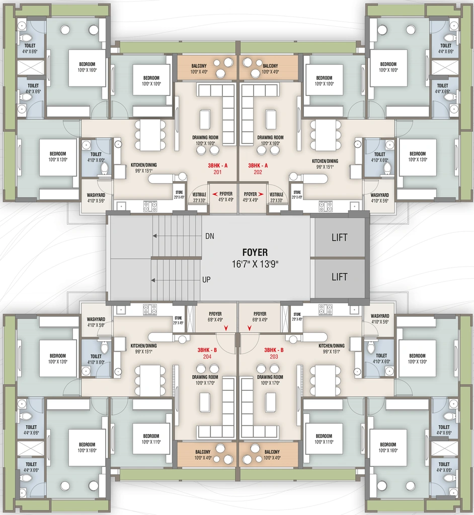 Floor Plan of Zankar Sanidhya in Chandkheda, Ahmedabad - Image 402994