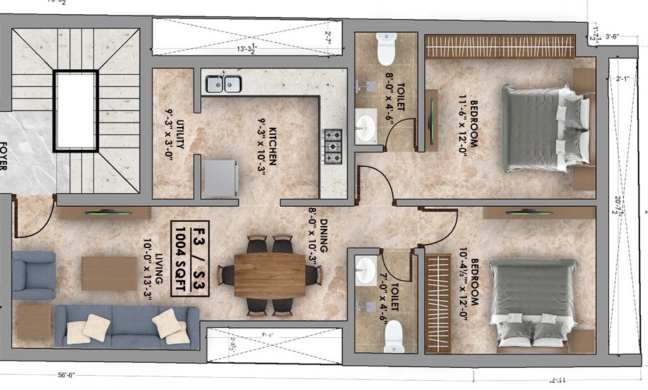2 BHK Flat in Aara Venus Zircon in Purasaiwakkam, Chennai - Image 918007