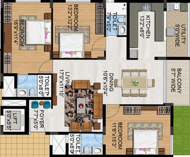 3 BHK Flat in Sunland Assara in Jayanagar, Bangalore - Image 917973