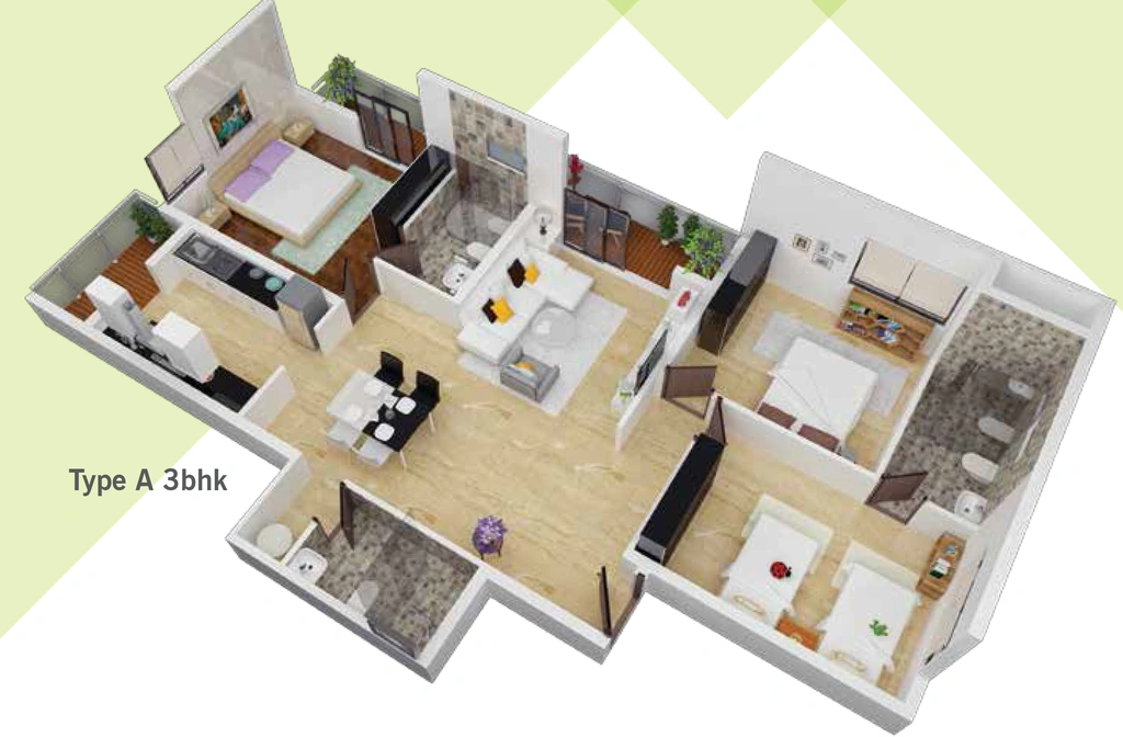 3 BHK Flat in Sunland Boutique in Old Airport Road, Bangalore - Image 917967