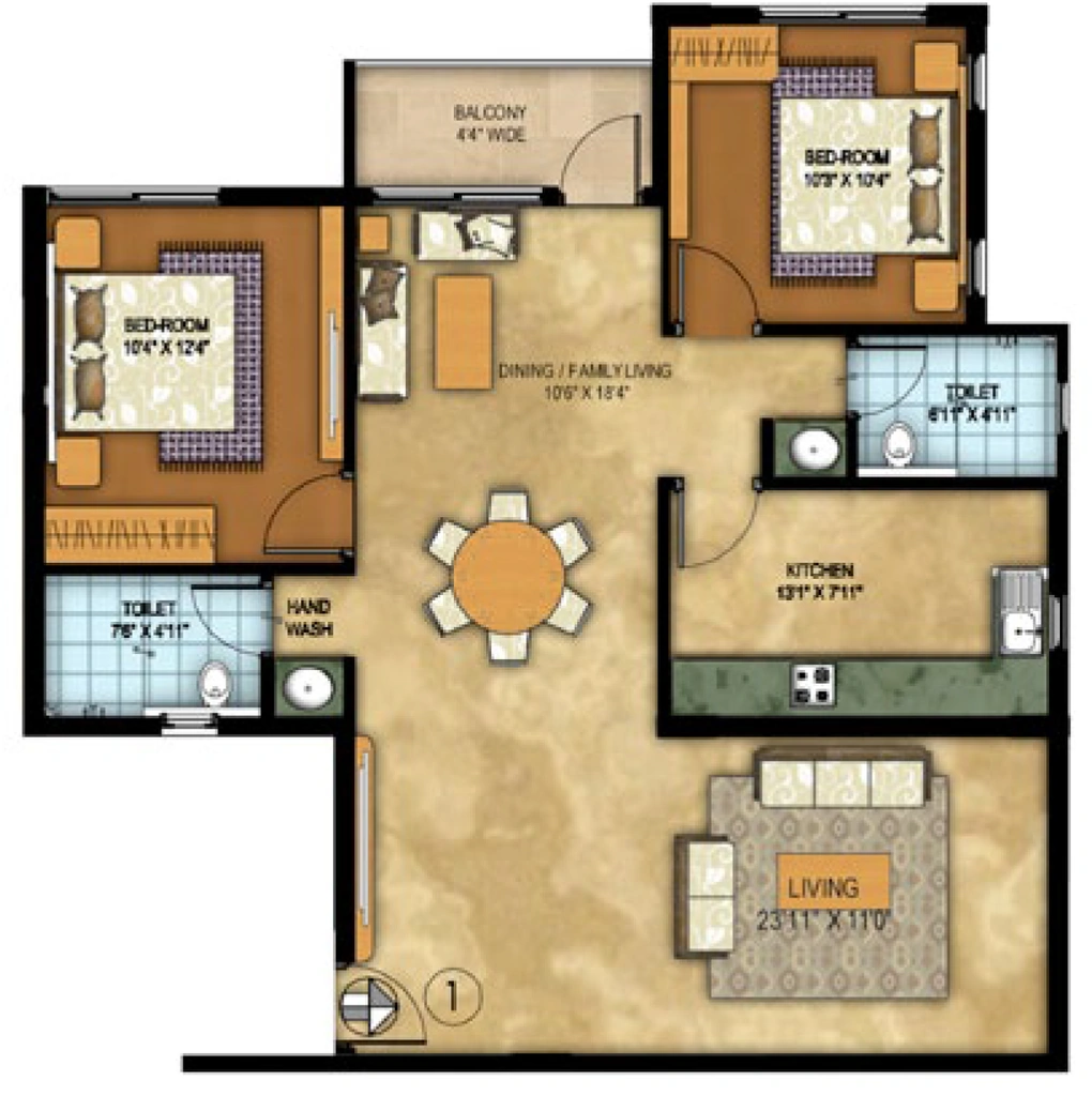 2 BHK Flat in Vista Auburn in Shivaji Nagar, Bangalore - Image 917984