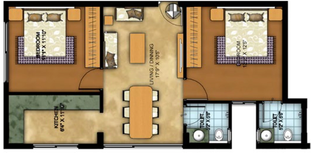 2 BHK Flat in Vista Auburn in Shivaji Nagar, Bangalore - Image 917983