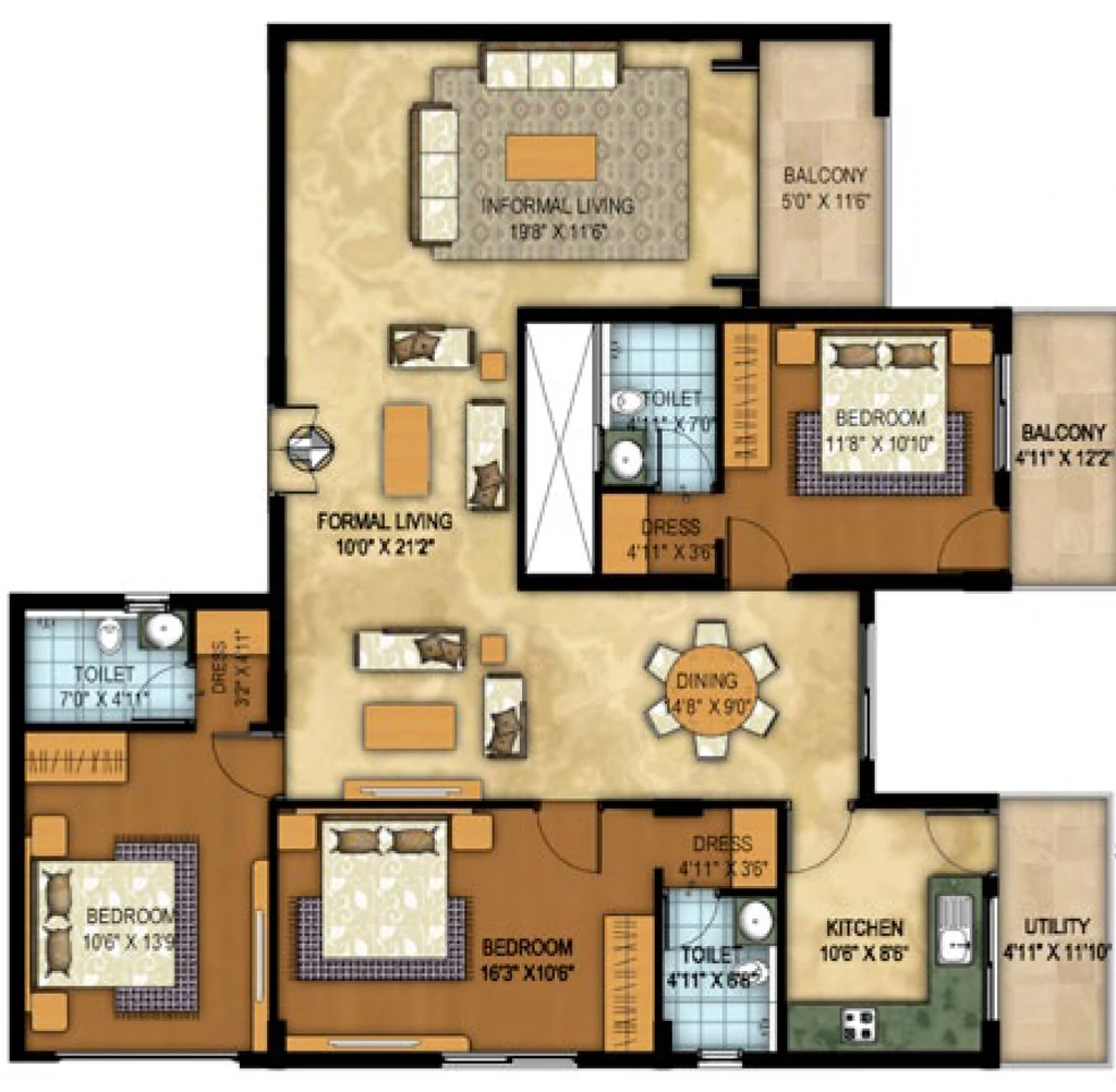 3 BHK Flat in Vista Auburn in Shivaji Nagar, Bangalore - Image 917987