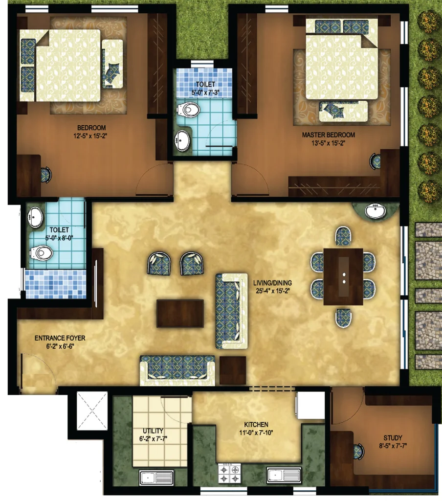 2 BHK Flat in Vista Azure in Indiranagar, Bangalore - Image 917976
