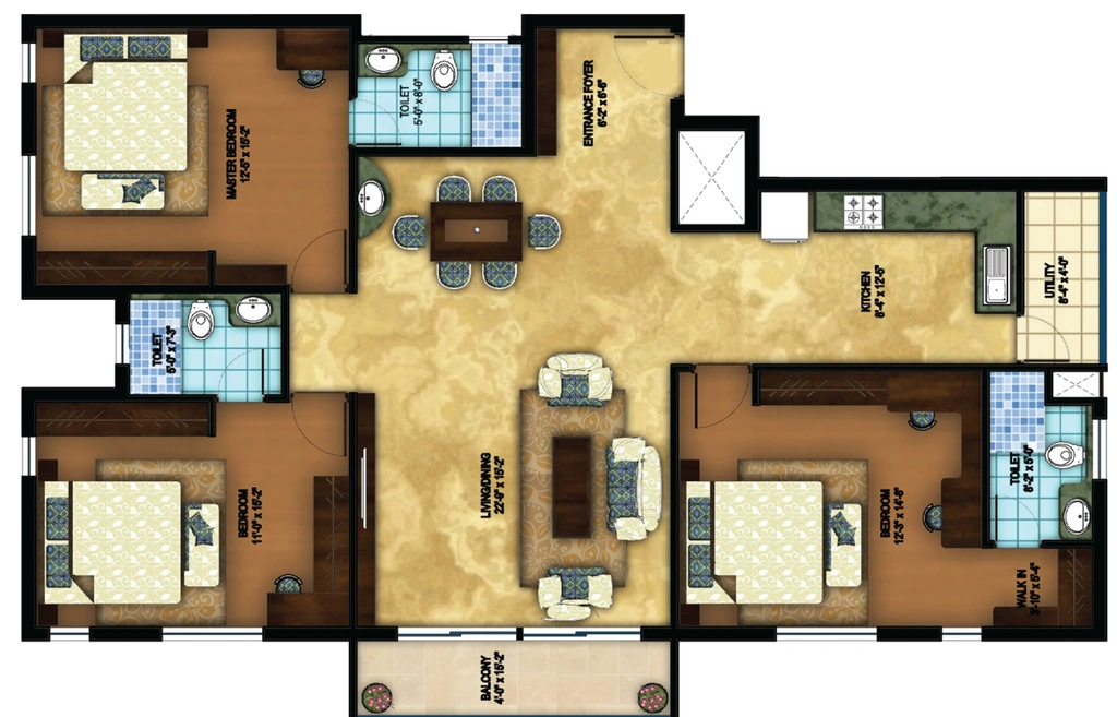 3 BHK Flat in Vista Azure in Indiranagar, Bangalore - Image 917977