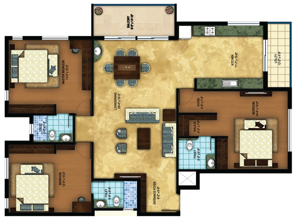 3 BHK Flat in Vista Azure in Indiranagar, Bangalore - Image 917978