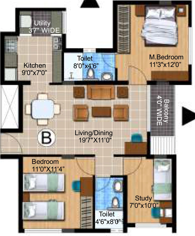 2 BHK Flat in Sunland Aspira in JP Nagar, Bangalore - Image 917970