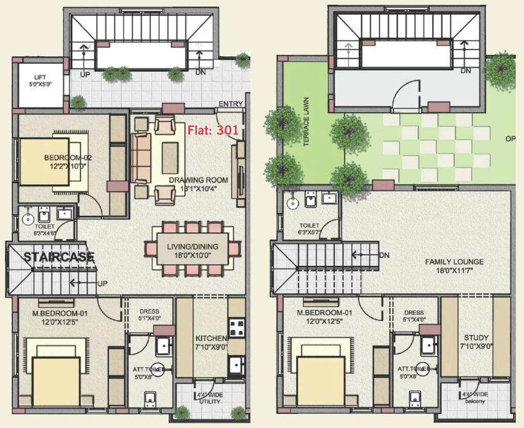 3 BHK Duplex in Riverstone Chancellor in Ulsoor, Bangalore - Image 917997
