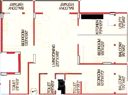 3 BHK Flat in RNG Elite Icon in Sudhama Nagar, Bangalore - Image 917993