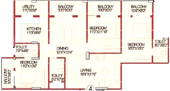 3 BHK Flat in RNG Elite Icon in Sudhama Nagar, Bangalore - Image 917994