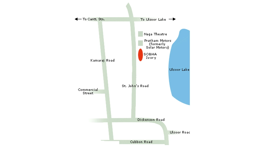 Location of Sobha Ivory 2 in MG Road, Bangalore - Image 403131