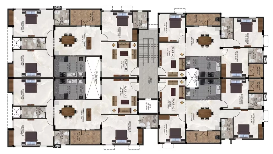 Floor Plan of Ramaniyam Vipanchi in Nanganallur, Chennai - Image 403077