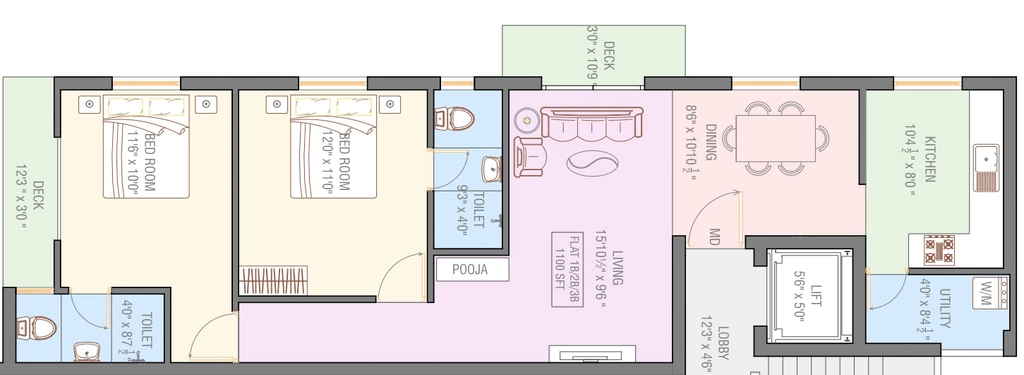 2 BHK Flat in Oyester Kalyan Shravanam in Kilpauk, Chennai - Image 918211