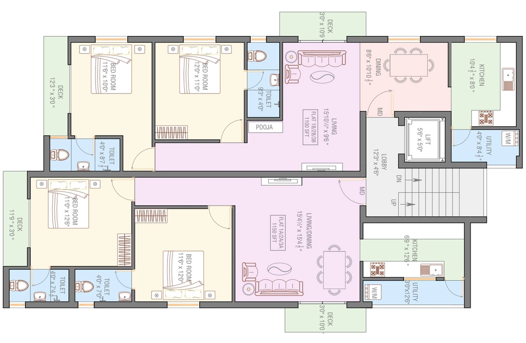 Floor Plan of Oyester Kalyan Shravanam in Kilpauk, Chennai - Image 403577
